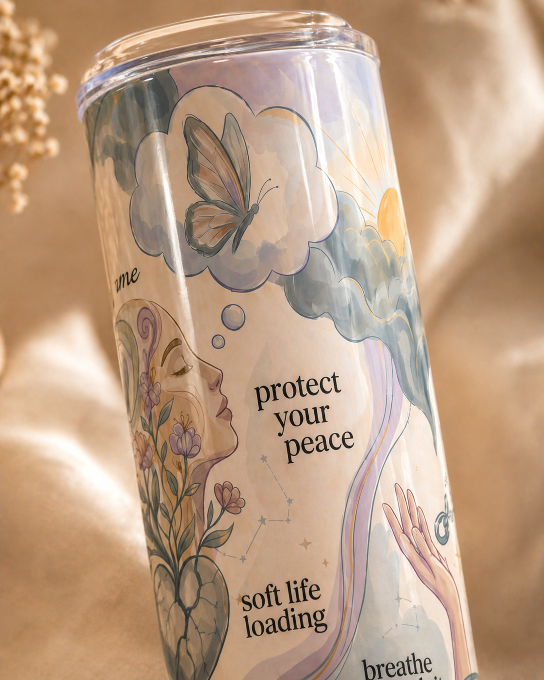 Protect Your Peace | 20 oz UV Printed Wellness Tumbler
