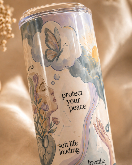 Protect Your Peace | 20 oz UV Printed Wellness Tumbler